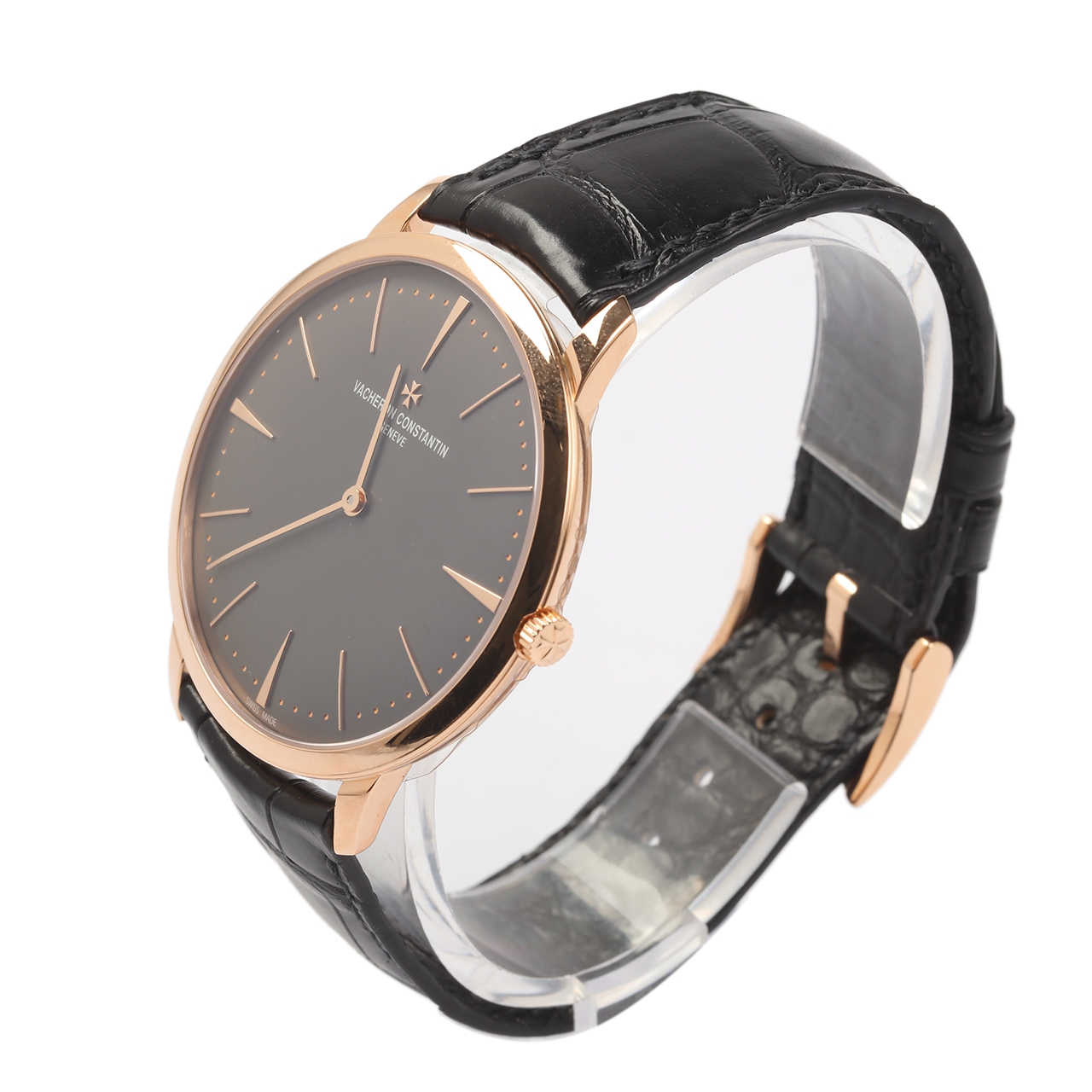 限时拍[99新]江诗丹顿18k玫瑰金手动机械男表