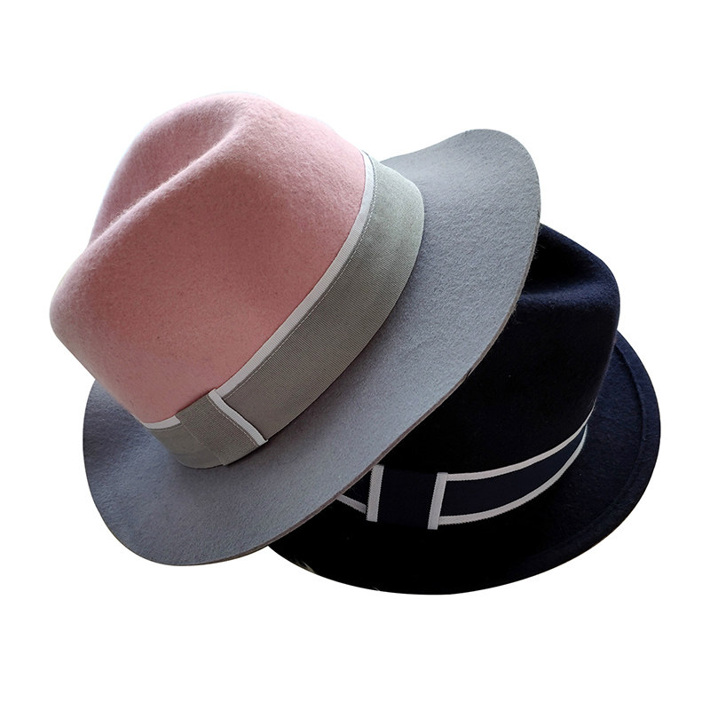 scarfigo 女士羊毛软呢帽复古软呢帽女逛街休闲宽檐遮阳平帽帽