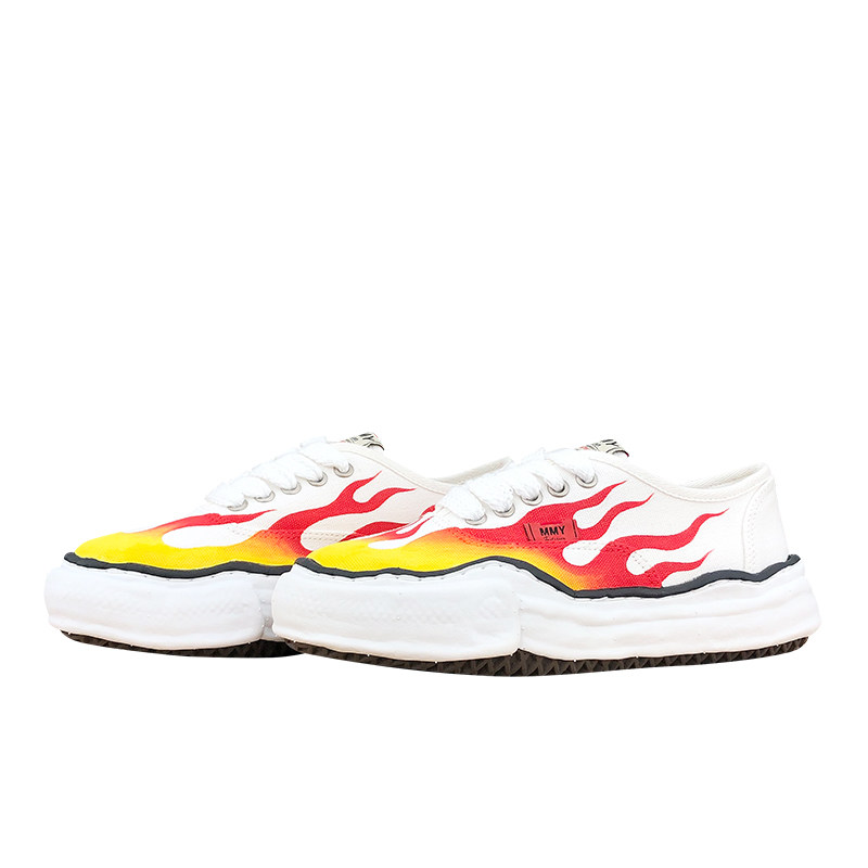 22年夏季新款王嘉尔同款mmy三原康裕帆布溶解鞋变形火焰花纹新品