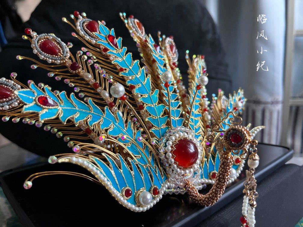 临风小纪原创金丝凤正凤仿点翠正凤汉服配饰明制发饰王熙凤金丝凤