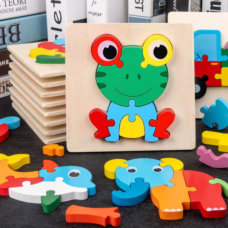 入门级3宝宝动物拼图儿童益智思维训练玩具2岁1小童积木4启蒙早教
