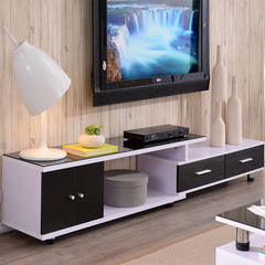 卡劳斯 现代简约拉伸电视柜钢化玻璃 时尚小户型客厅电视柜E308D