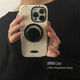 ANNACASE韩国ins温柔奶黄色斑点磁吸手机壳黑色支架适用于iPhone15pro/16promax苹果13pro全包14防摔保护套