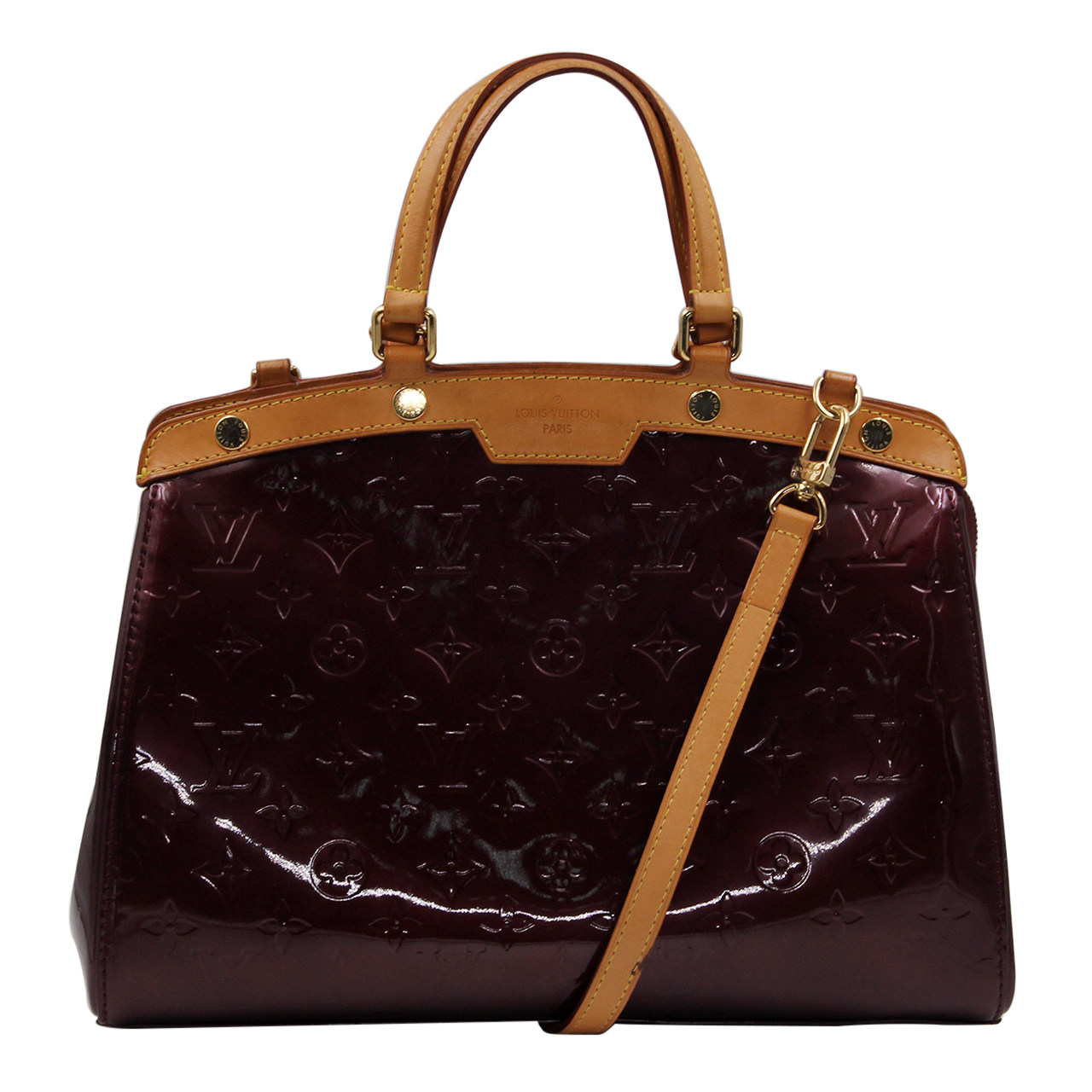 9.0新〕路易威登lv女士热情红漆皮brea医生包