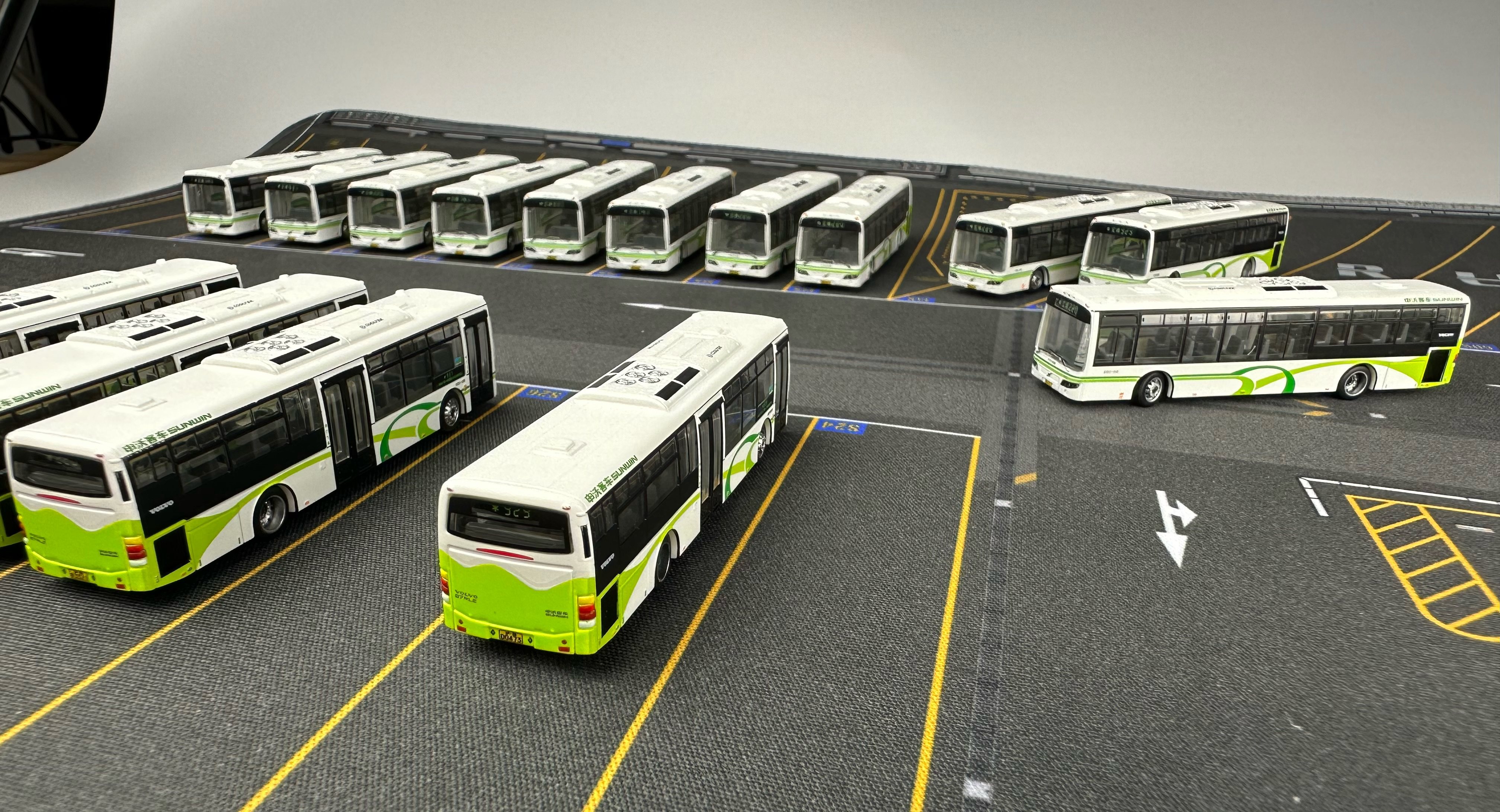 n比例 1:160 swb6120 趴趴上海巴士 公交模型玩具2台装