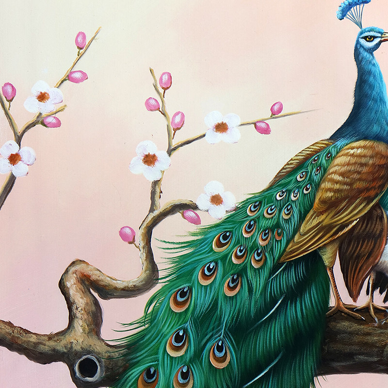 蒋学良 《吉祥凤凰》布面油画