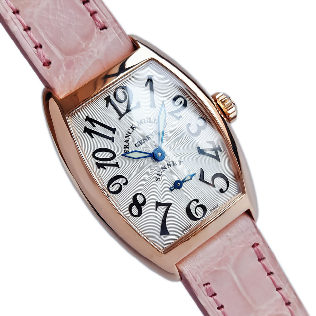 [95新] franck muller法兰克穆勒玫瑰金女表1750 s6