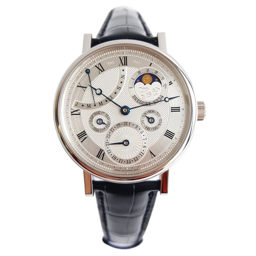 [9.8新]宝玑breguet经典复杂万年历月相三问铂金手动机械男表