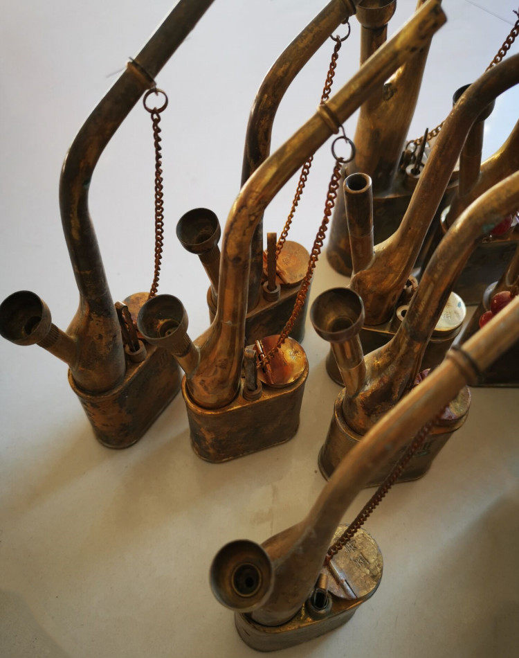 铜质水烟壶水烟袋旱烟袋锅子水过滤烟斗老式水烟枪水烟丝斗两用型