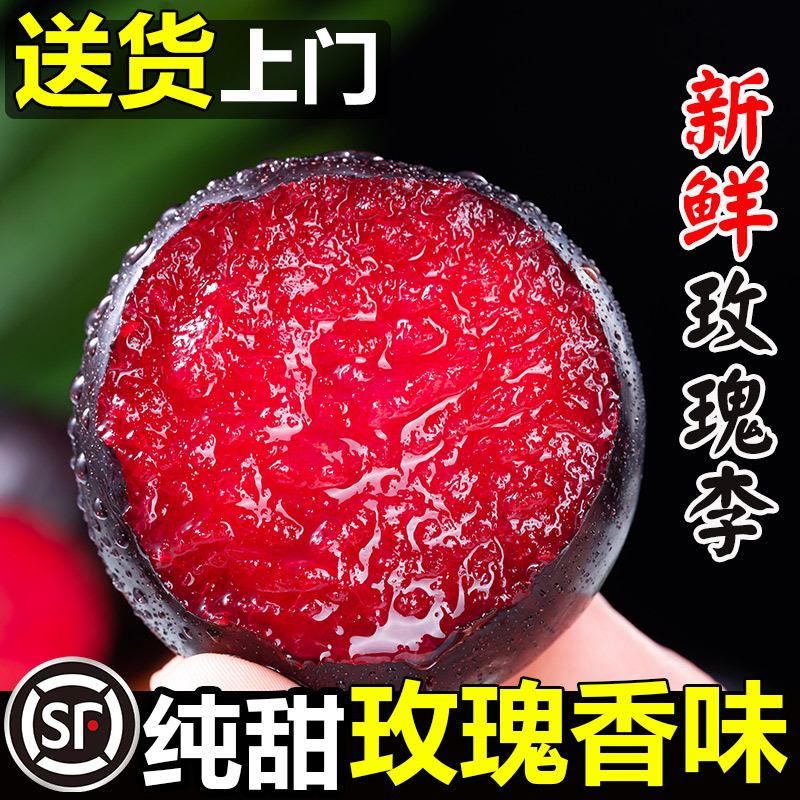 玫瑰血丝李子新鲜5斤红肉水果当季黑