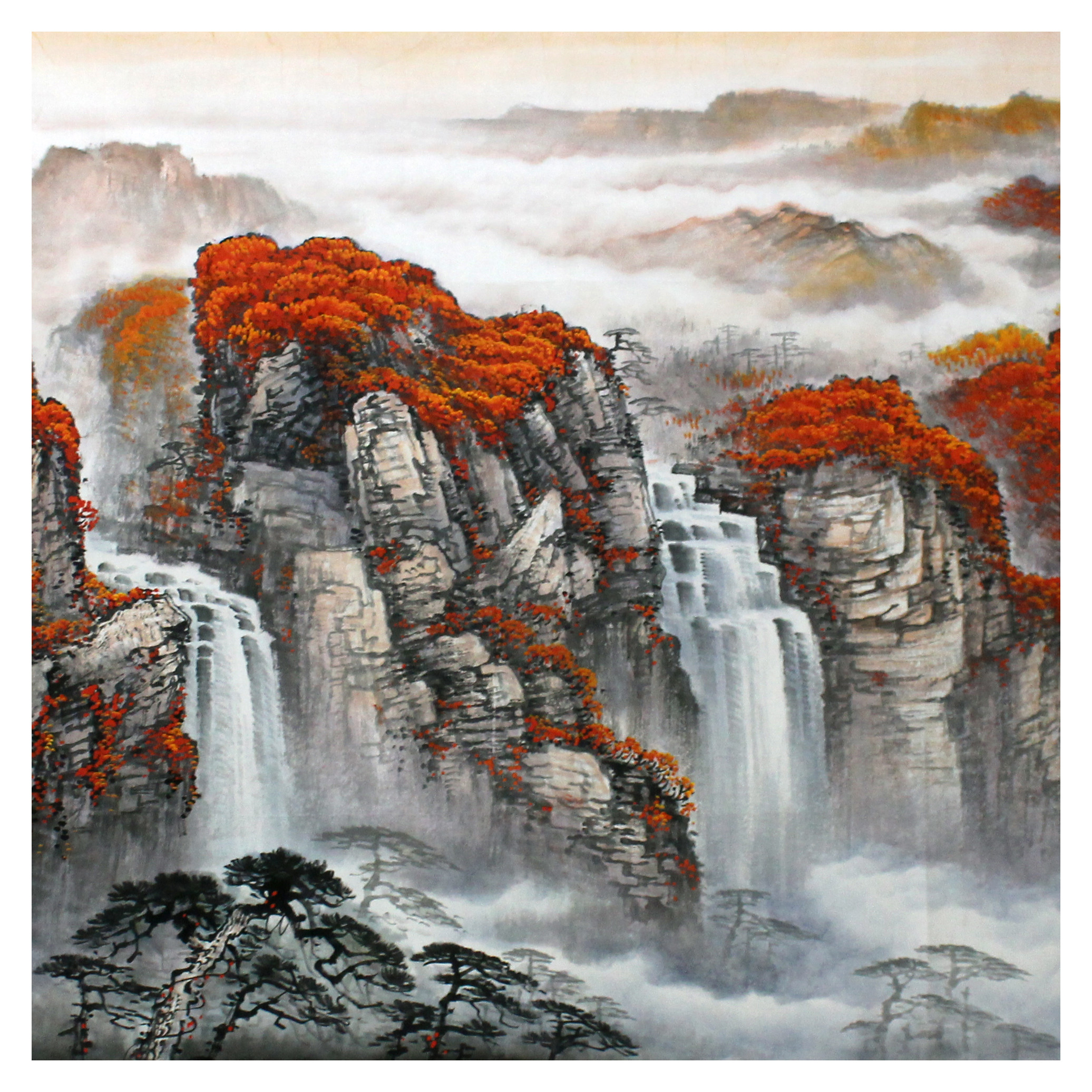 张朝彬 《万山红遍涌祥云》 中国书画家联谊会会员