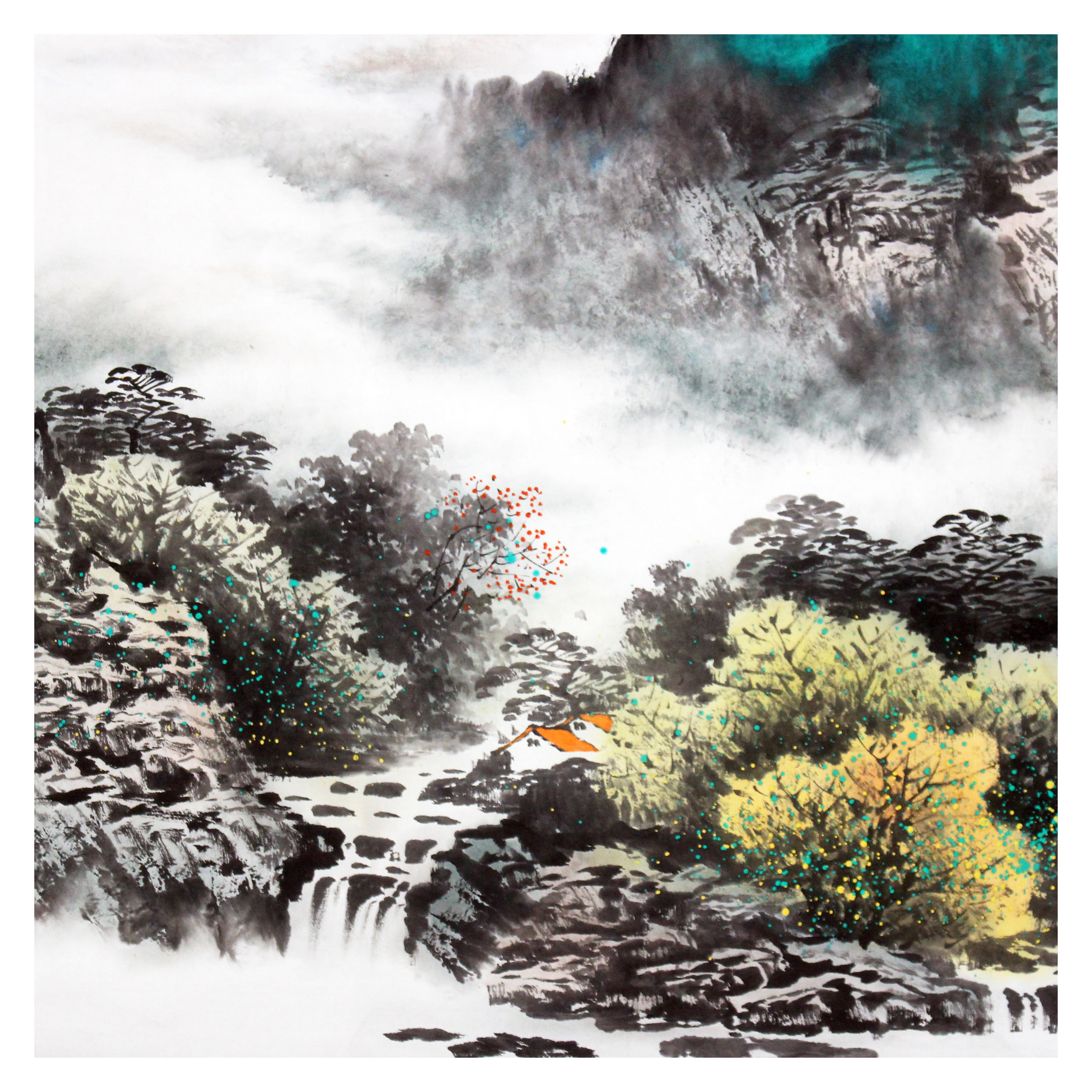 曾刚《千峰华翠》重彩画山水名家