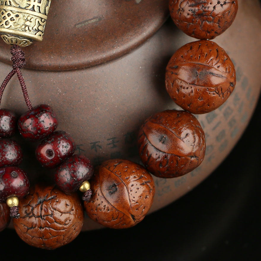 五台山 凤眼菩提佛珠 玛瑙佛头 三塔寺佛法加持