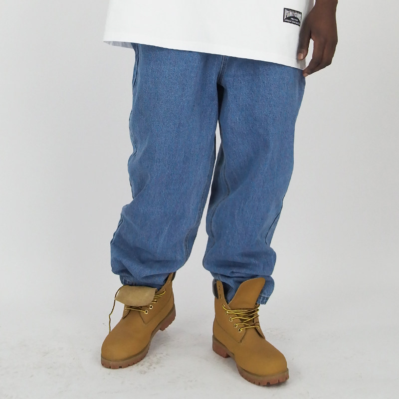 美式嘻哈牛仔长裤说唱匪帮宽松口袋裤奇卡诺西海岸街头机车hiphop