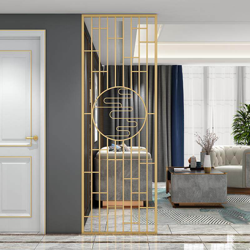 铁艺屏风隔断办公室北欧镂空墙中式玄关客厅挡煞入户进门餐厅装饰
