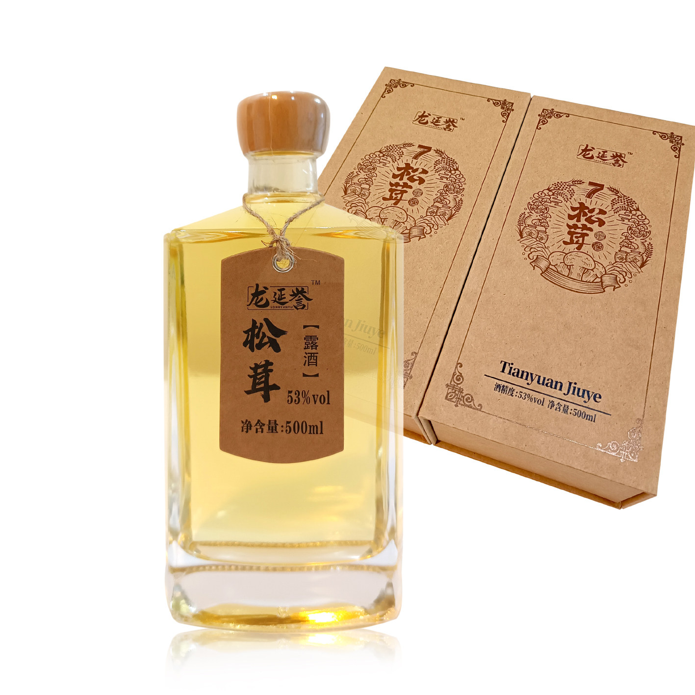 龙延誉松茸露酒 配制酒 53度松茸酒 产自吉林 瓶装白酒
