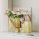 花瓶玻璃创意高级感轻奢透明鲜花水养玫瑰手提包包摆件客厅插花