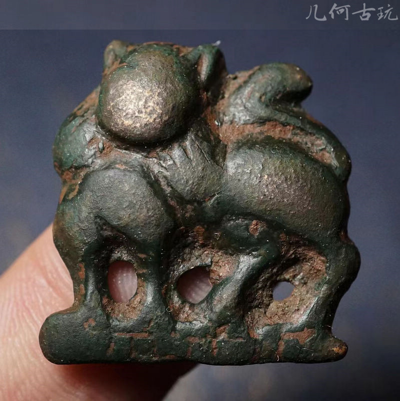 【几何】西藏元代古格天铁托甲护法狮子 早期雪狮 以小见大 3809