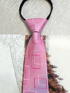 粉色领带男结婚新郎婚礼男士正装商务品牌高级感拉链紫色粉红