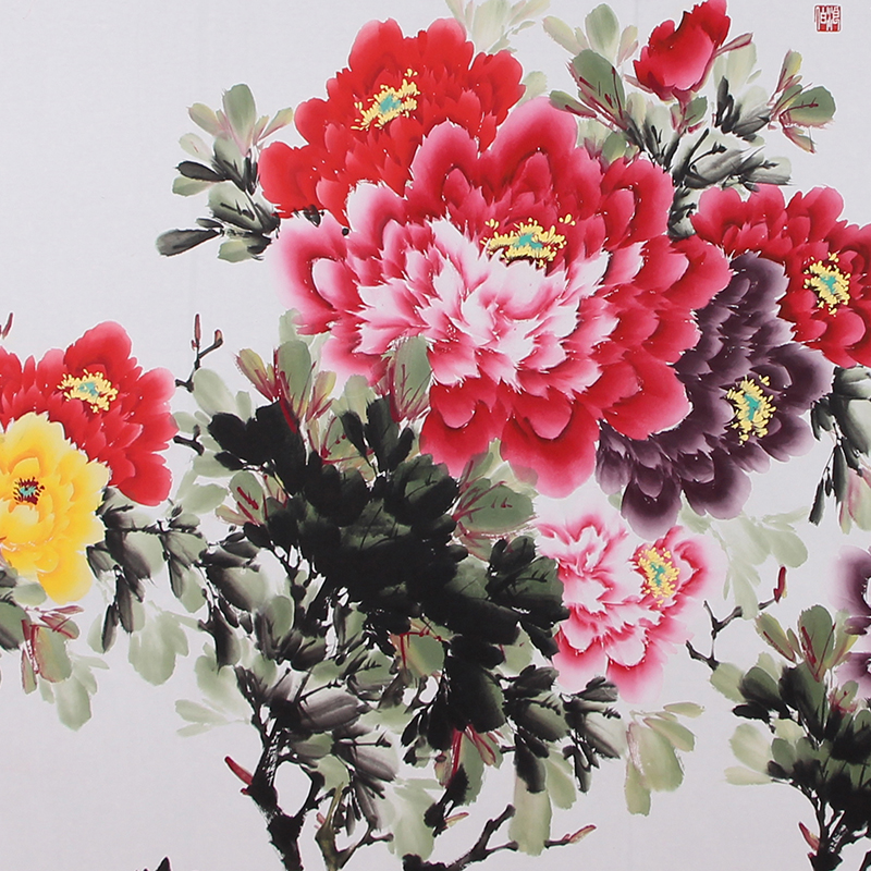 张浪伯《富贵吉祥》专业牡丹画家