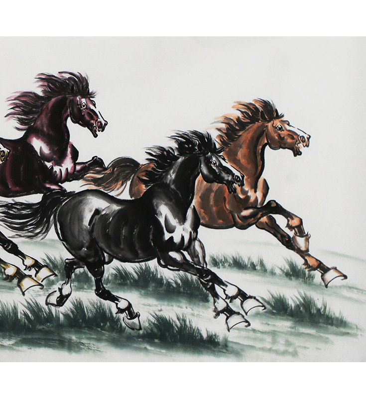 刘生展《奔马图》六尺大幅