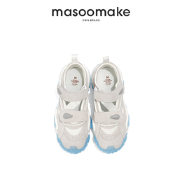 masoomake新款魔术贴网洞ins网红厚底运动鞋