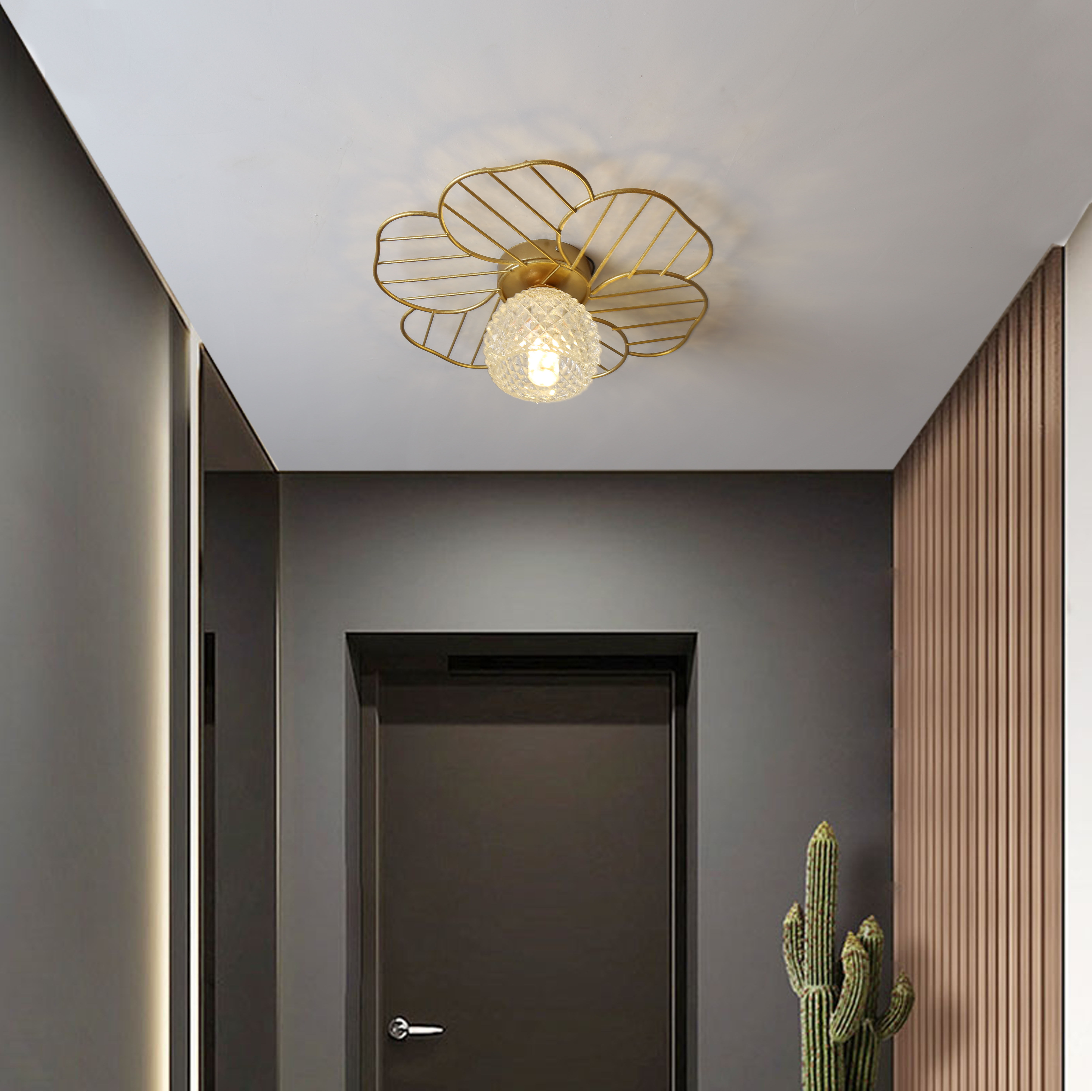 新款创意花瓣过道灯入户门厅灯飘窗衣帽间现代玄关灯走廊灯吸顶灯