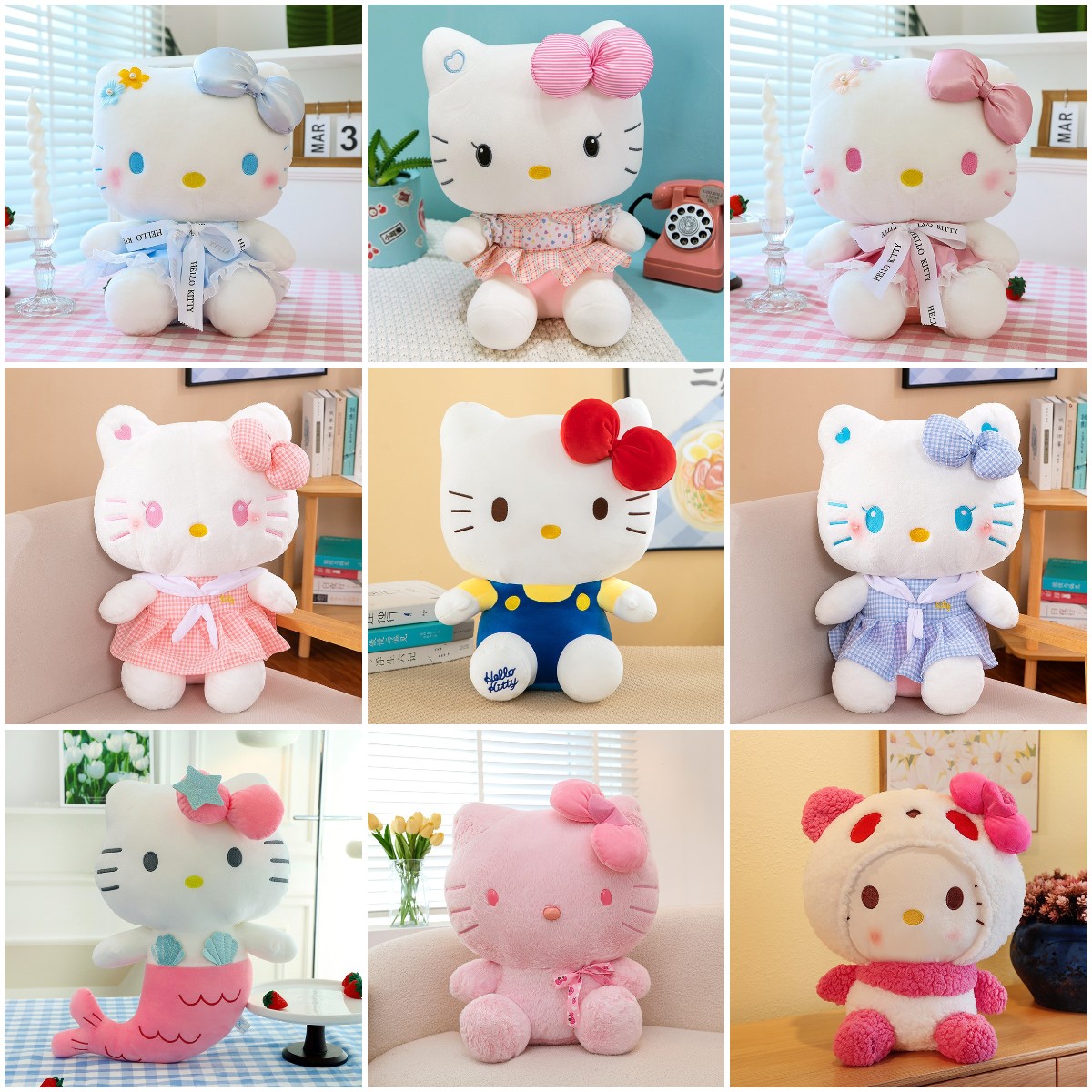 HelloKitty玩偶凯蒂猫毛绒玩具哈喽KT公仔睡觉抱枕生日礼物送女生