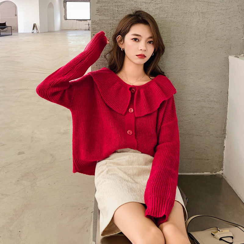 OTHER MIX | Seven princess Korean Edition Sweet Doll collar Sweater 2020 Autumn and winter New products fashion Show thinin the Women's clothing/Boutique , Wool sweater category - from Buy2taobao.com to provide professional Taobao agent buy service