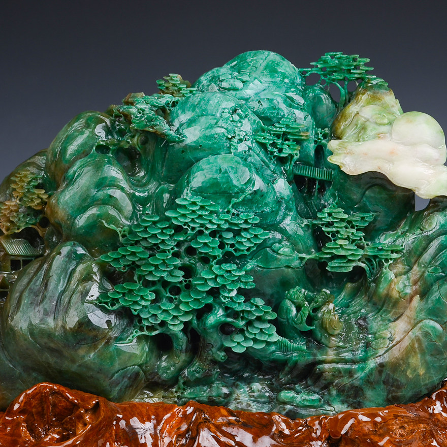 《春日暖阳》王超麟玉雕工作室独山玉精品摆件