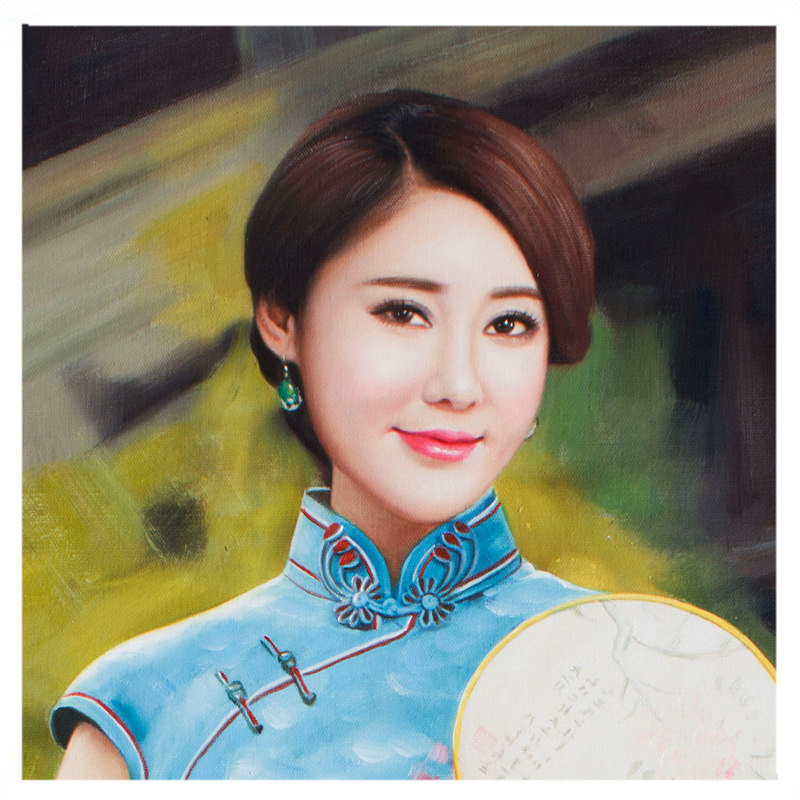 李敏《东方佳人05》布面油画