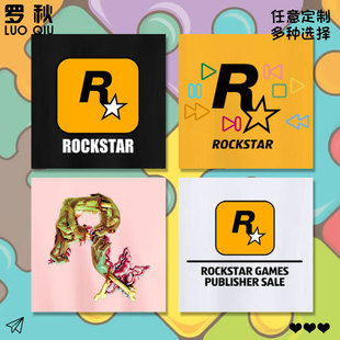 可定制R星5游戏公司Rockstar Games周边纯棉短袖t恤衫男女半袖夏