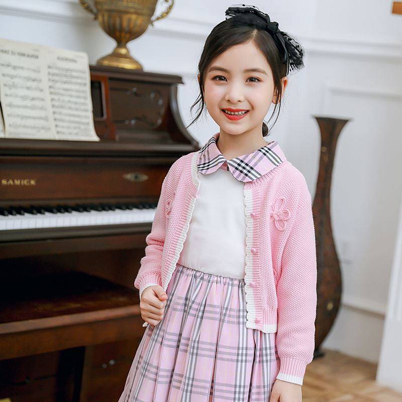 女童秋冬装套装新款儿童毛衣两件套5洋气4岁小女孩公主裙网红衣服