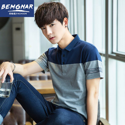 2018夏季新款男士短袖T恤青年翻领原宿POLO