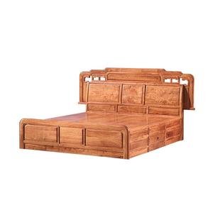 红木家具刺猬紫檀双人床1.5家用卧室实木床婚婚庆大床中式米1.8米