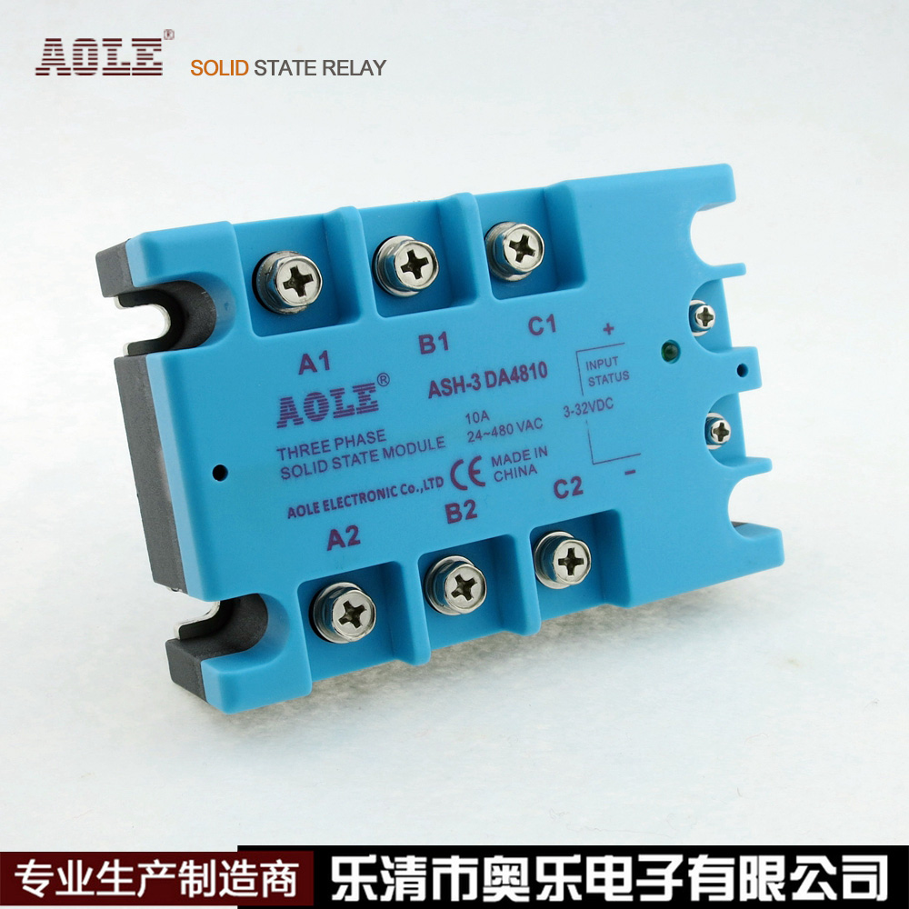 奥乐TSR-10DA三相固态继电器ASH-3DA4810直流控交流480V10A现货