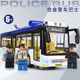 儿童警车巴士合金玩具车公共汽车公交车玩具汽车模型大巴车警察车