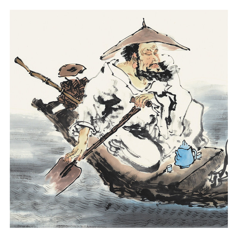 张福生《苏子泛舟》