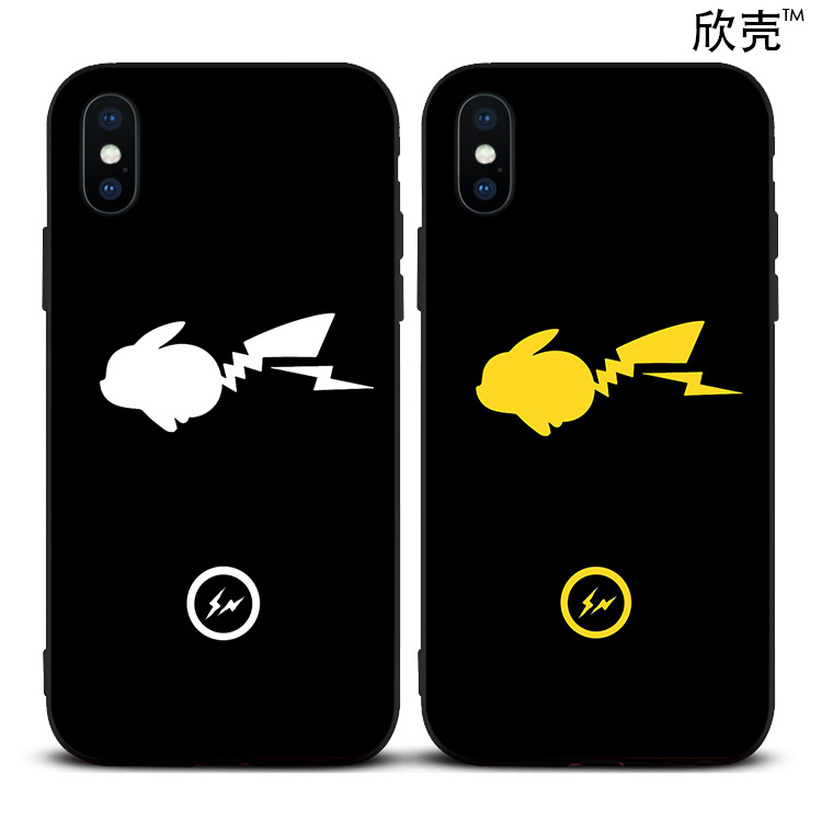 宠物小精灵手机壳适用iPhoneXSMAX藤原浩XR苹果11PRO磨砂软78plus