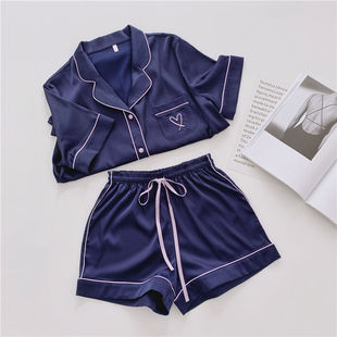 冰丝睡衣女夏季短袖短裤可爱薄款高级感2024年新款甜美家居服套装