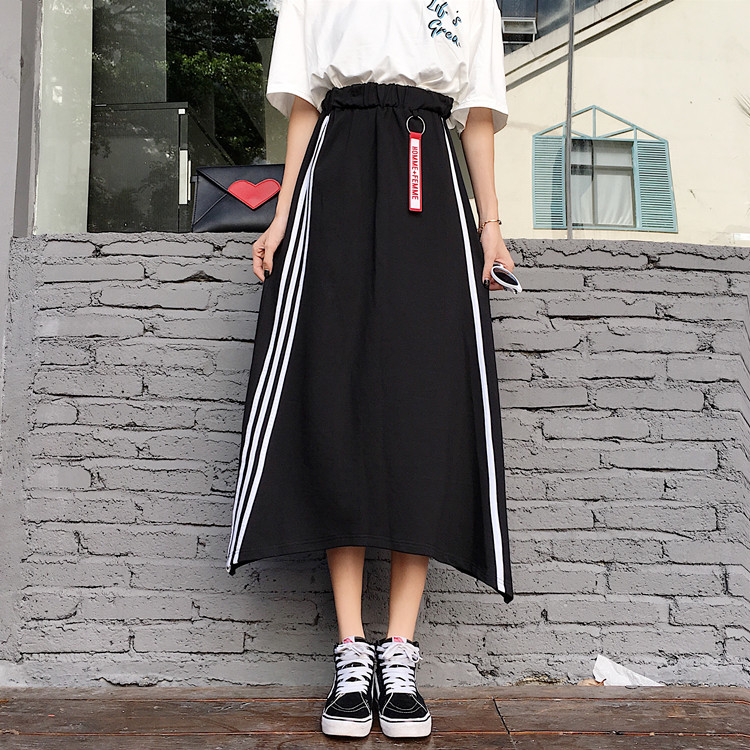 ins超火的半身裙夏季韩版原宿bf宽松休闲百搭A字中长裙女学生潮|ruв категории Женская одежда, юбка - от Buy2taobao.com для оказания профессиональной услуги покупки агента Taobao
