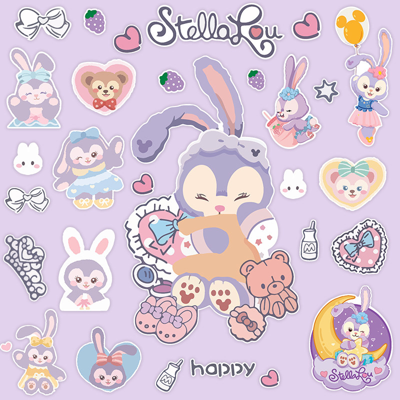 卡通可爱星黛露行李箱贴纸笔记本电脑水杯ipad旅行箱拉杆箱贴画