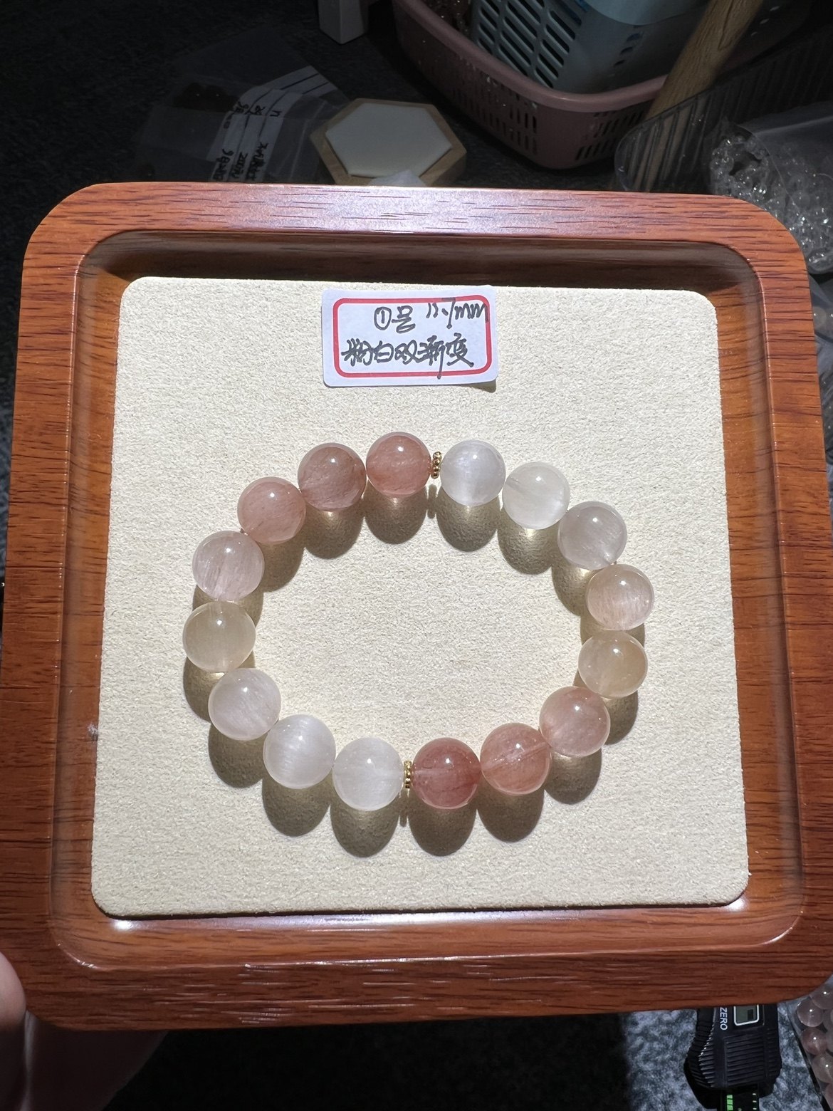 【33rich】一物一图兔毛水晶粉兔毛白兔毛手串小众设计仙女手链