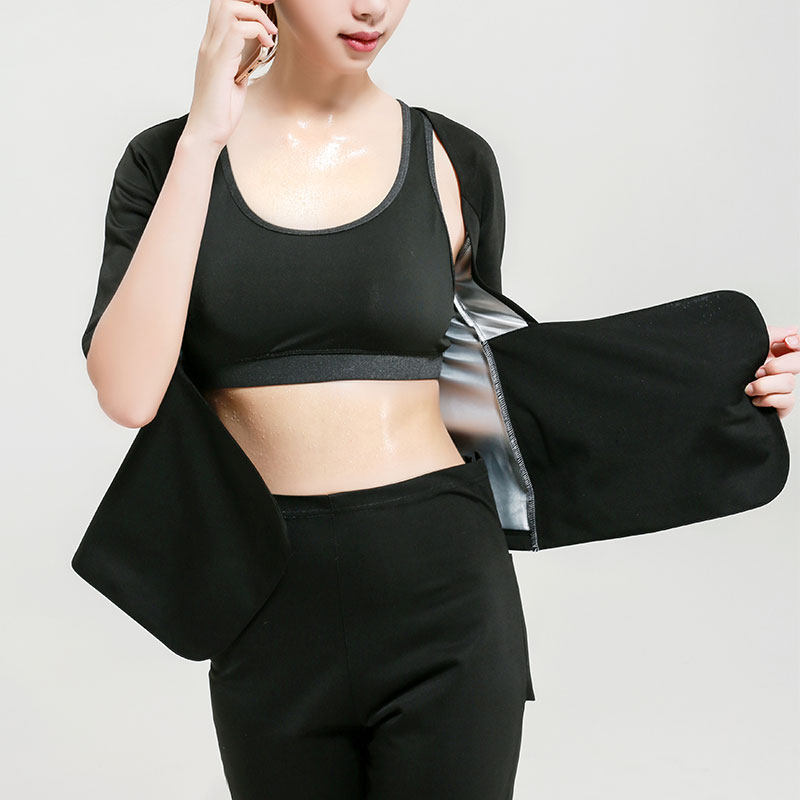 爆汗裤女上衣健身裤运动跑步暴汗裤套装高腰发汗裤出汗长裤爆汗服