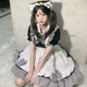 女仆装cos可爱女佣女装大码佬lolita连衣裙洛丽塔cosplay服黑格子