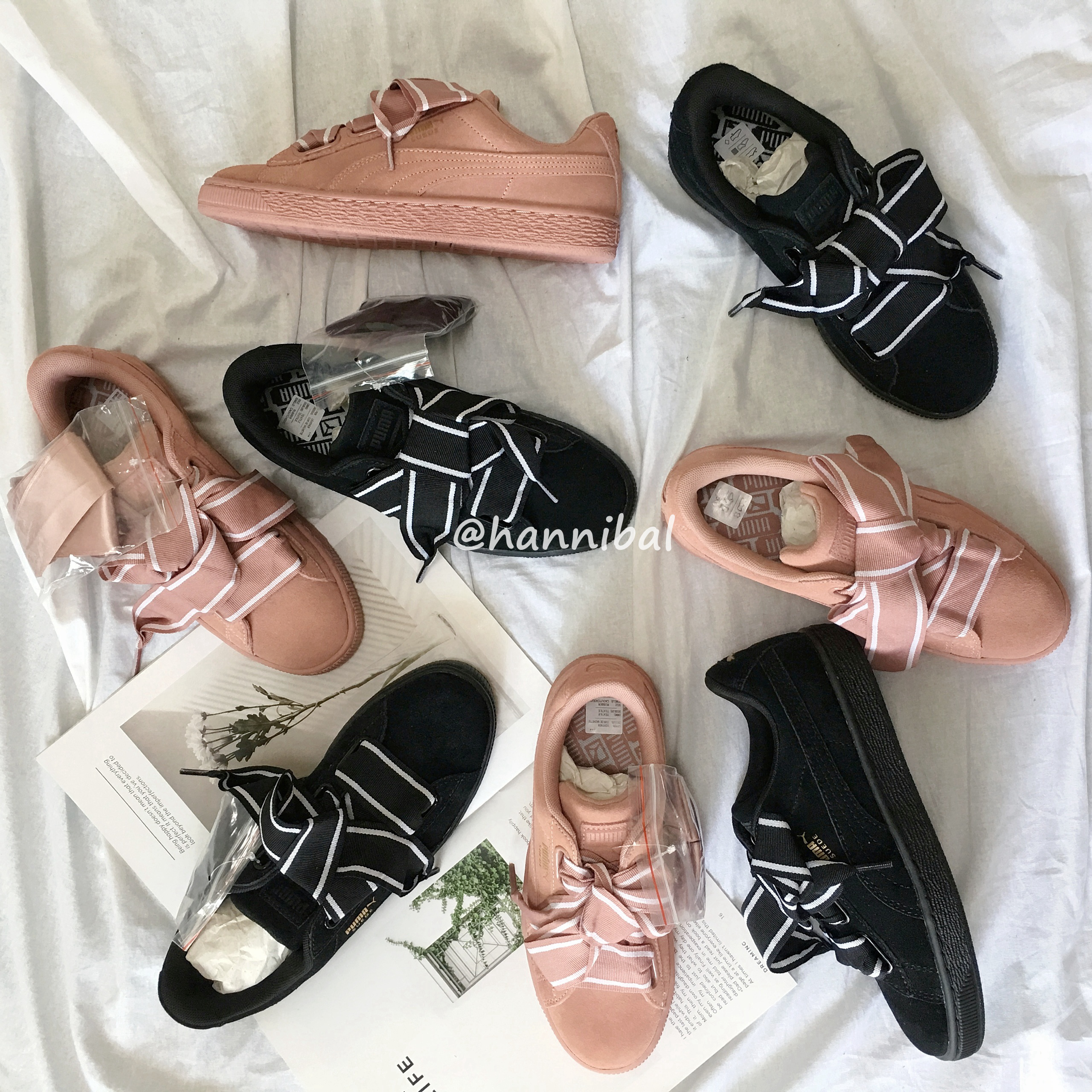 彪马Puma suede蝴蝶结丝带 麂皮豆沙粉色黑色板鞋364084-01-03|msdalam kategori kasut baru, kasut/kasut kasual - dari Buy2taobao.com untuk memberikan perkhidmatan ejen Taobao profesional membeli