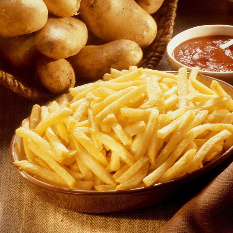 凯达1/4"劲脆冷冻裹粉薯条油炸小吃半成品薯条2kg休闲零食下午茶