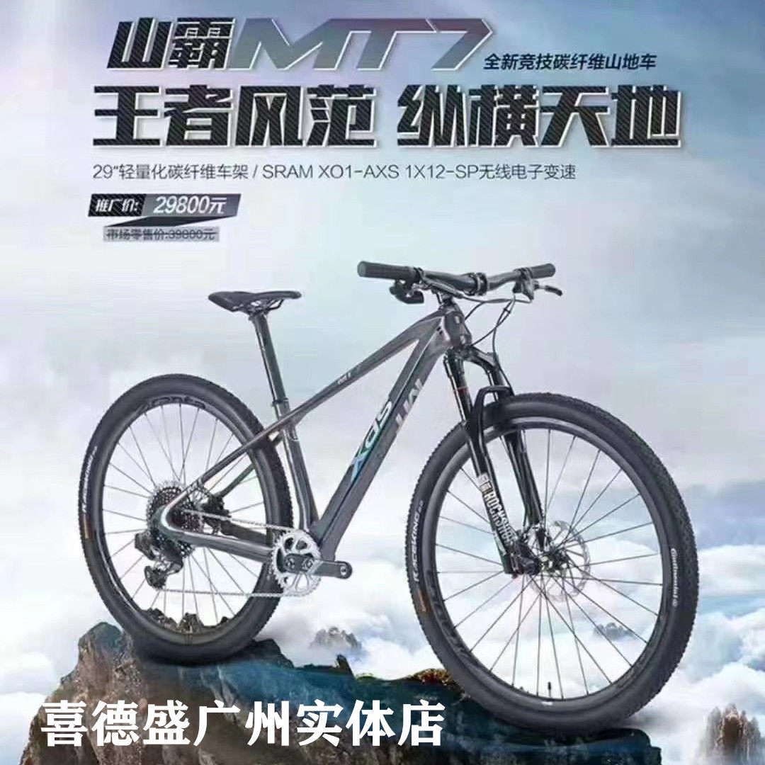 xds喜德盛山霸mt7碳纤维29寸专业竞赛山地自行车12电子变速变色