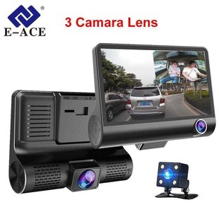 Car Dvr Dash Cam Video Recorder 3 Lens With Rear View Camera