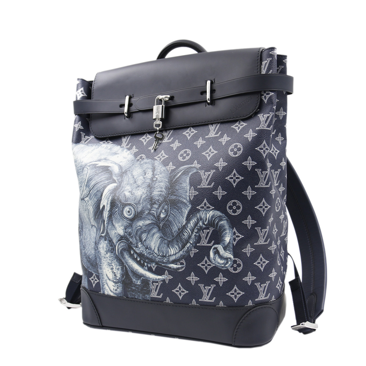 [9.8新]路易威登lv男士双肩包动物园系列steamer背包